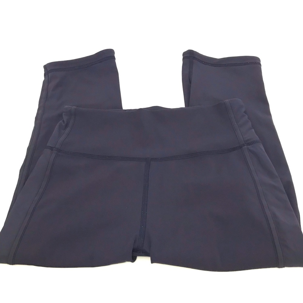 Lululemon Navy Blue High-Waisted Leggings Cropped Size 4.
